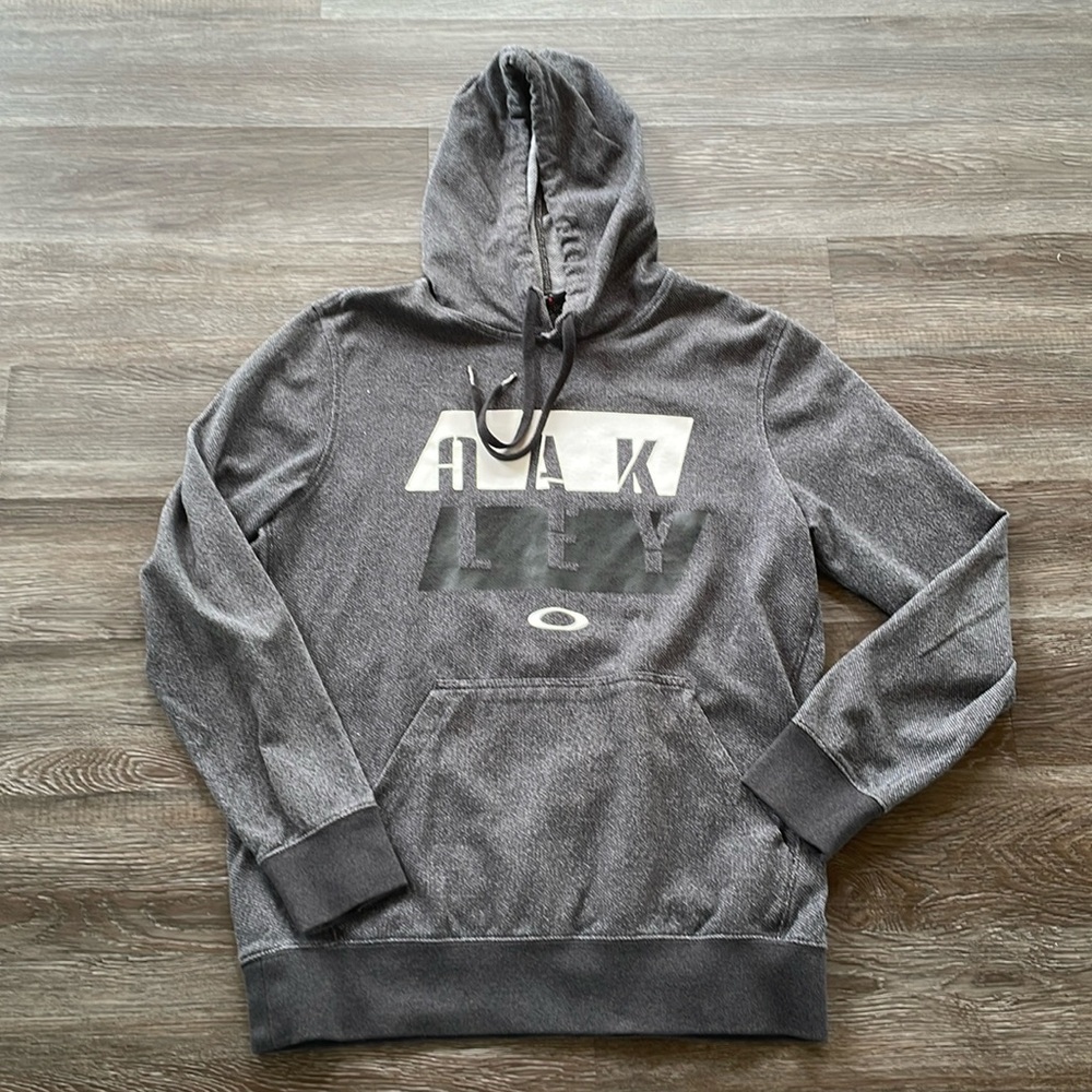 Oakley Gray Long Sleeve Regular Fit Hoodie Sweatshirt Size Small